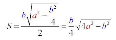 площадь равнобедренного треугольника формула 6