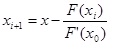 формула расчета нелинейных уравнений методом Ньютона
