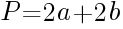 формула периметра прямоугольника